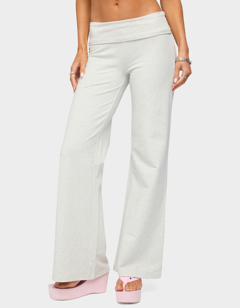 EDIKTED Wknd Sequin Foldover Pants image number 0