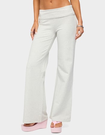 EDIKTED Wknd Sequin Foldover Pants Primary Image