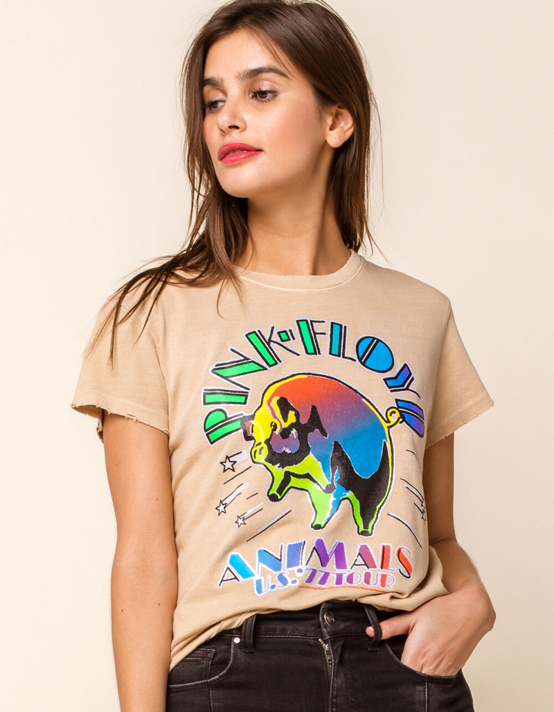 JUNK FOOD Glitter Pink Floyd Womens Tee image number 0
