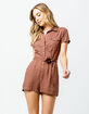 SKY AND SPARROW Button Front Womens Romper image number 1