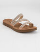 SODA Rhinestone Womens Tan Comfort Slide Sandals image number 1
