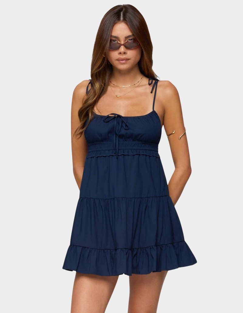 EDIKTED Sontana Ruched Tiered Mini Dress image number 0