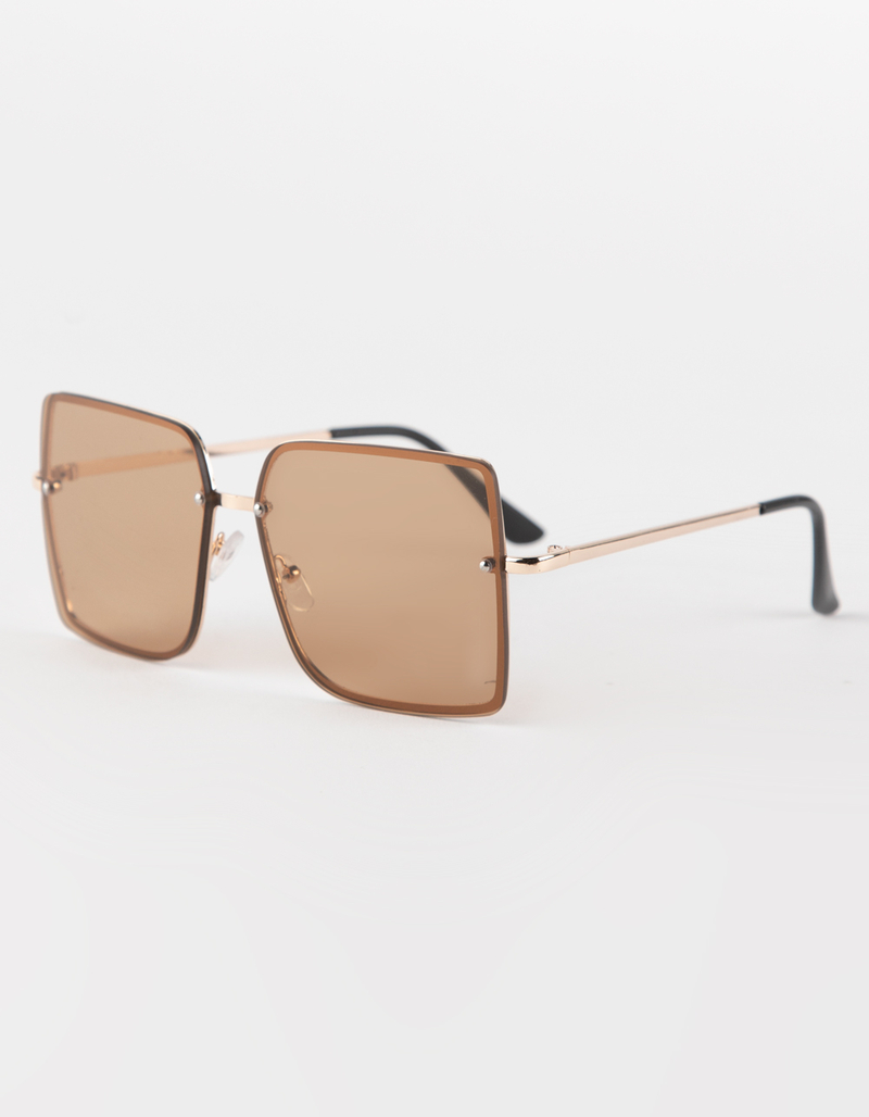 BLUE CROWN Oversized Rimless Square Sunglasses image number 0