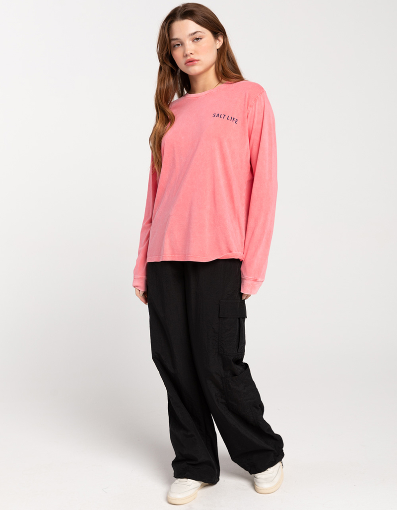 SALT LIFE Sun Badge Womens Boyfriend Long Sleeve Tee image number 3