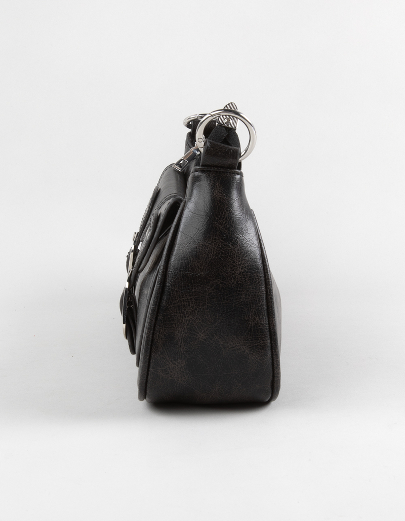 Faux Leather Buckle Shoulder Bag image number 8