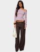 EDIKTED Emmiline Lacey Off Shoulder Top image number 5