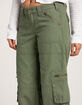 RSQ Womens Low Rise Overdye Cargo Zipper Pants image number 5