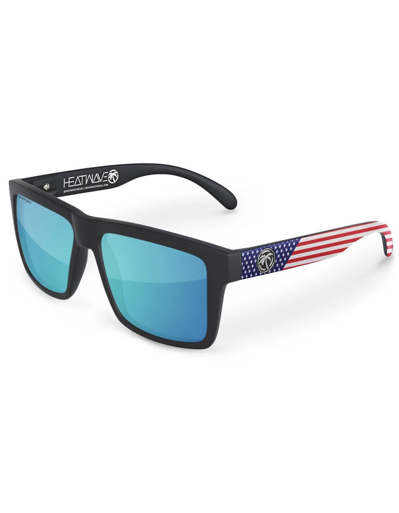 HEAT WAVE VISUAL Vise Stars & Stripes USA Customs Sunglasses image number 0