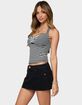 EDIKTED Lovina Textured Striped Halter Top image number 2