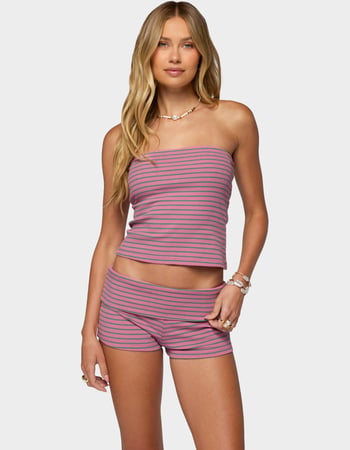 EDIKTED Monikah Striped Built In Bra Tube Top Alternative Image