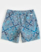 BLUE CROWN Bandana Mens Swim Shorts image number 5