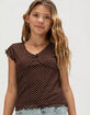 RSQ Girls Polka Dot Mesh Top image number 1