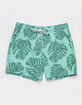 RSQ Mens Tropical Leaf 5'' Swim Shorts image number 2