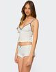 EDIKTED Avalon Dotted Pointelle Ruffle Tank Top image number 3