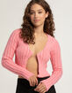 COTTON CANDY LA Womens Fuzzy Cardigan image number 1