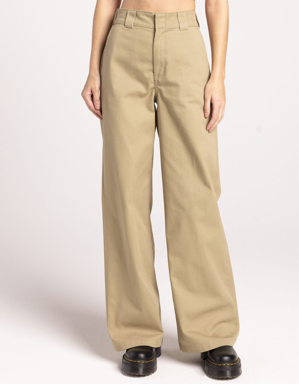 DICKIES Womens Wide Leg Work Pants - KHAKI | Tillys