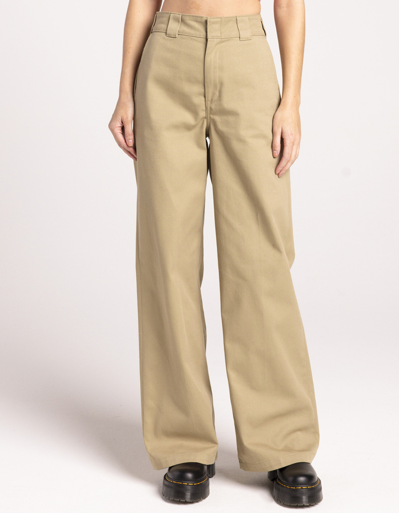 DICKIES Womens Wide Leg Work Pants image number 2