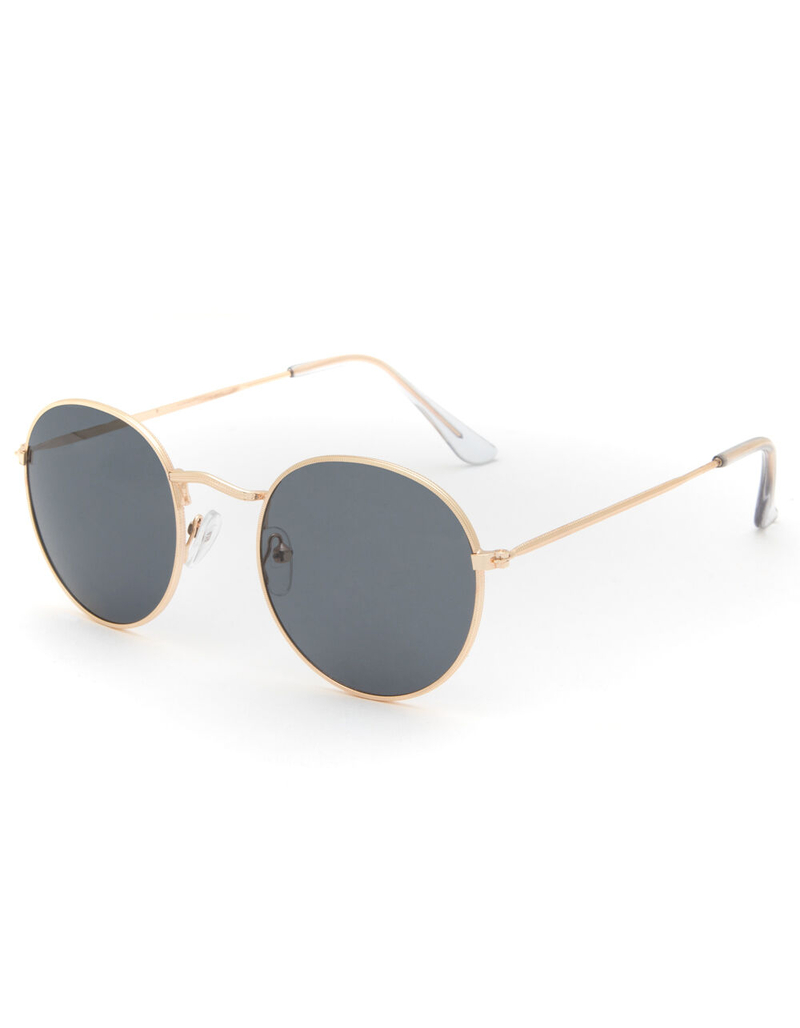Dreamy Metal Round Gold Sunglasses image number 0