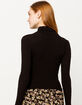 IVY & MAIN Solid Turtleneck Black Womens Top image number 3
