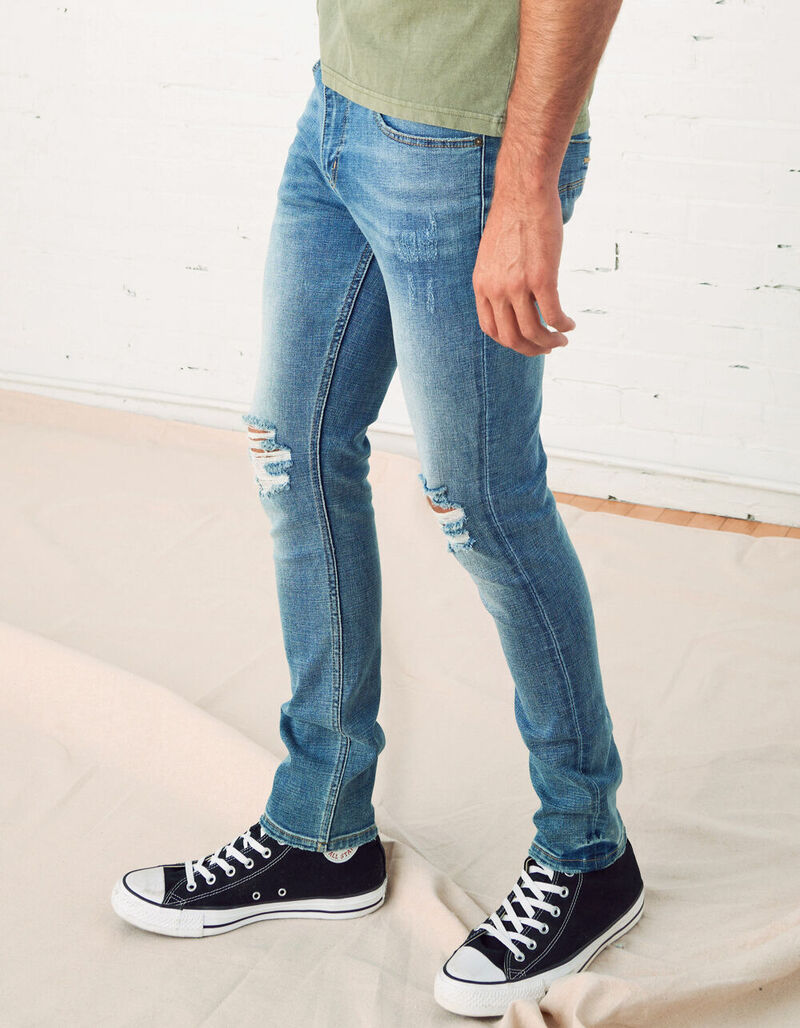 RSQ Mens Super Skinny Medium Destruction Vintage Flex Ripped Jeans ...