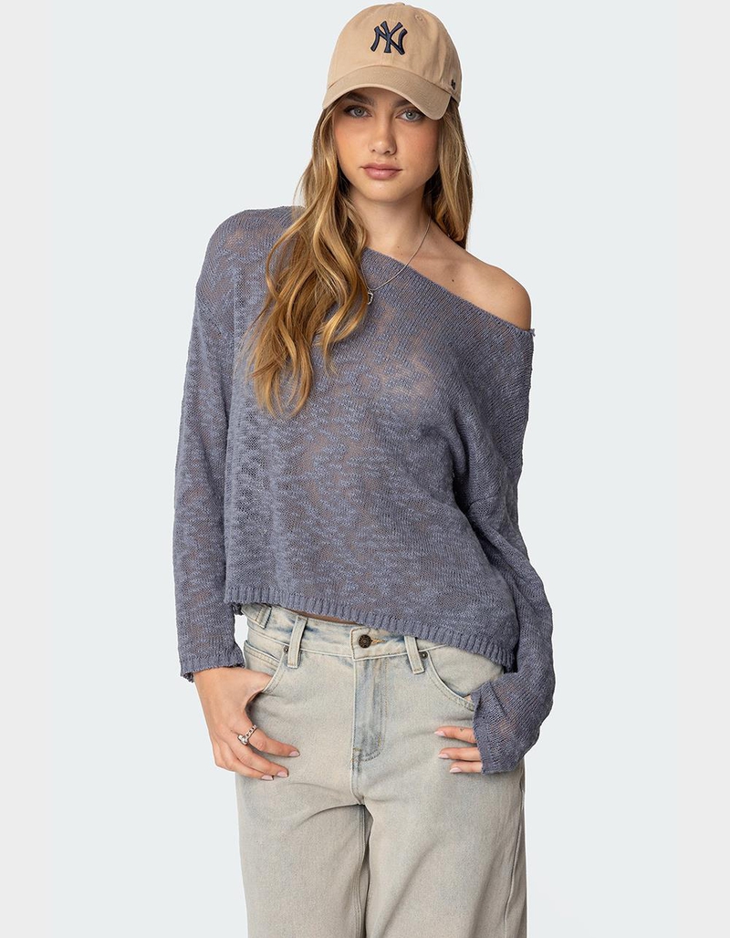 EDIKTED Bri Oversized Boat Neck Sweater image number 0