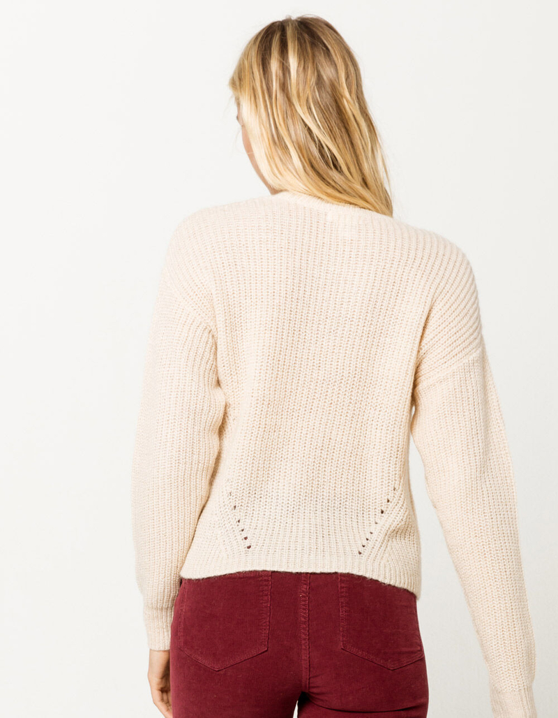 IVY & MAIN Basic Cream Womens Sweater image number 3