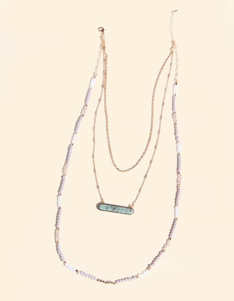 WEST OF MELROSE Marble Layered Necklace image number 2