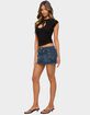 EDIKTED Fridie Buttoned Denim Mini Skort image number 4