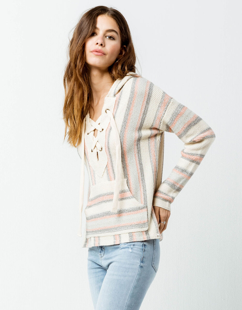 RIP CURL My Tide Off White Womens Poncho Top image number 1