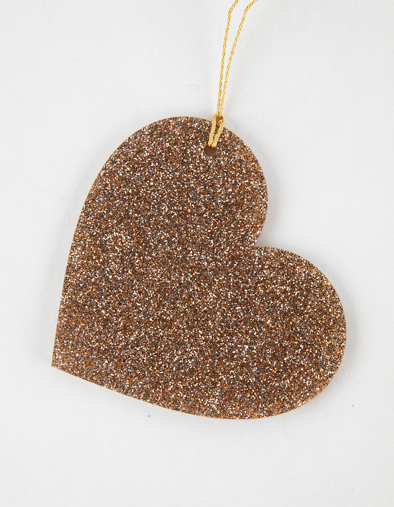 Gold Glitter Heart Ornament image number 1