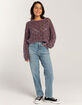 FULL TILT Womens Open Weave Washed Pullover Sweater image number 2