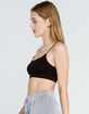 FULL TILT Seamless Skinny Strap Black Bralette image number 2