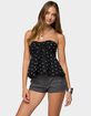 EDIKTED Izzey Polka Dot Strapless Babydoll Top image number 1