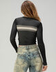 GUESS ORIGINALS Womens Ribbed Long Sleeve Top image number 4