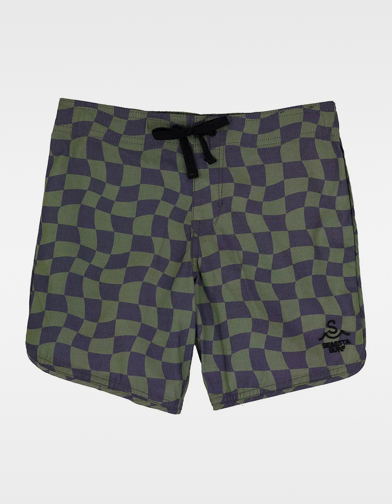 SEAESTA SURF Wavy Checks Boys Boardshorts image number 0