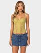 EDIKTED Avena Linen Look Lacey Corset image number 1
