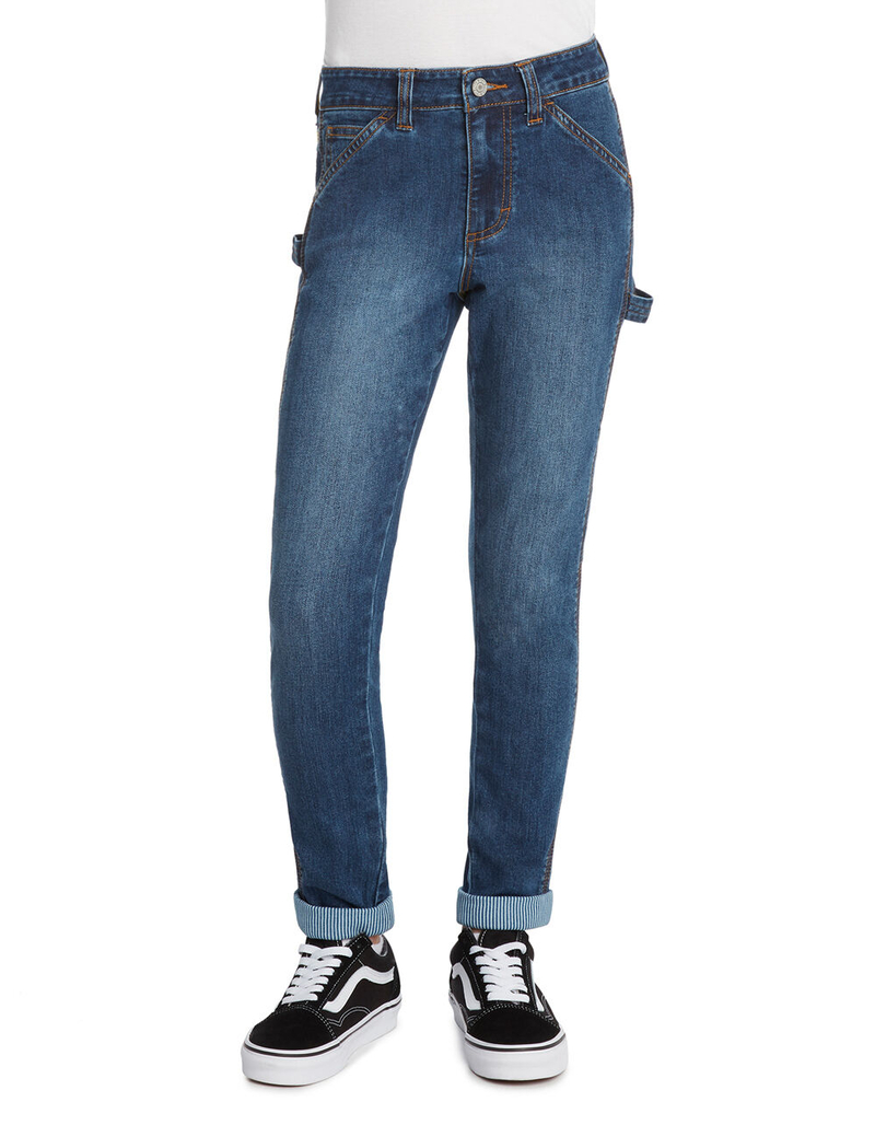 DICKIES Denim Girls Carpenter Pants image number 3