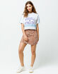 SKY AND SPARROW Floral Button Front Mini Skirt image number 1