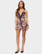 EDIKTED Abstract Printed Backless Ruffle Mini Dress image number 4