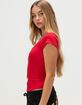 BOZZOLO Womens Square Neck Tee image number 3