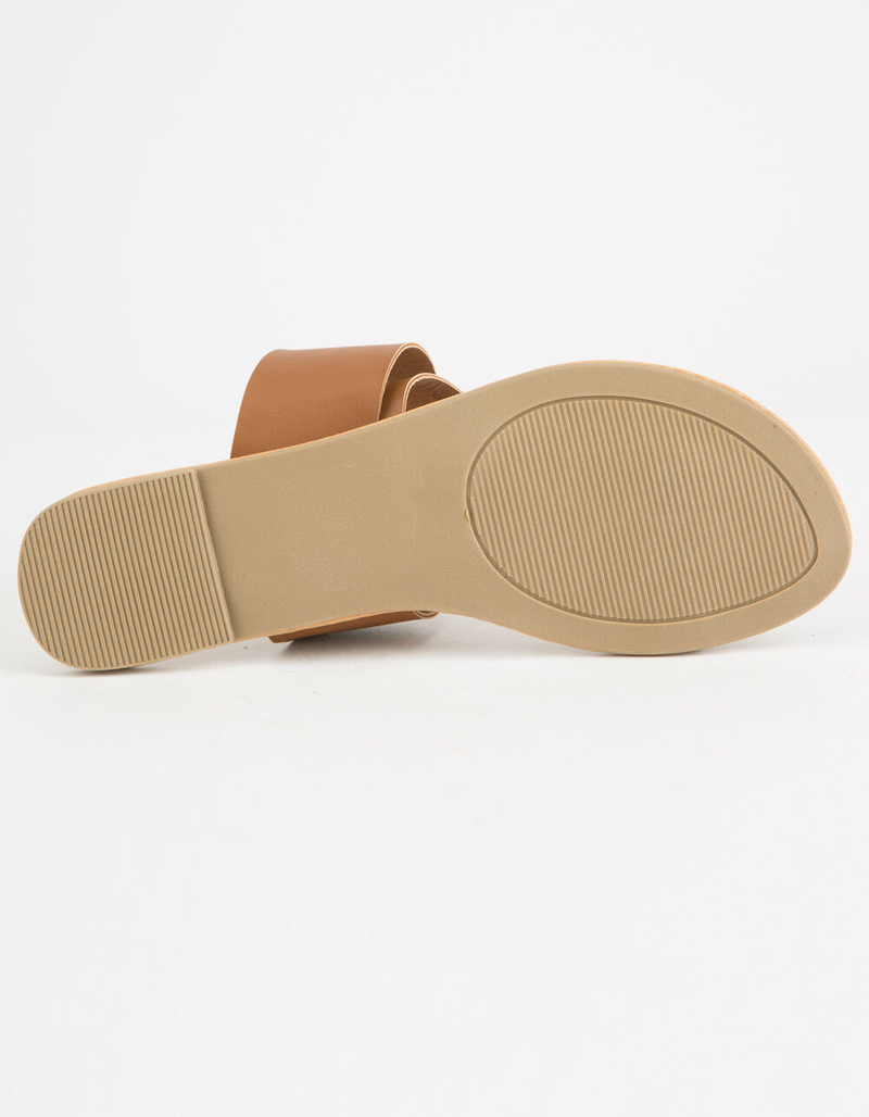 WILD DIVA Toe Ring Tan Womens Sandals image number 4