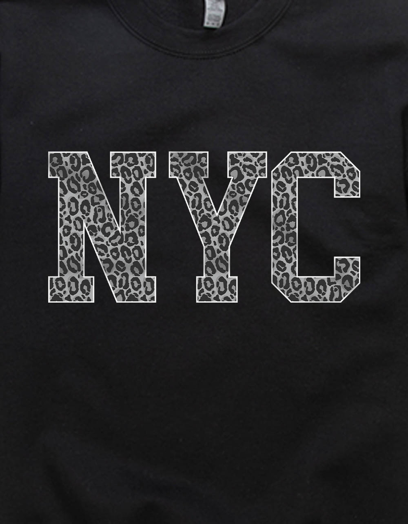 NEW YORK CITY Leopard Unisex Crewneck Sweatshirt image number 1