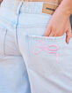 RSQ Womens Low Rise Bow Baggy Jeans image number 6