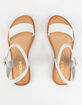 SODA Ankle Strap Girls White Sandals image number 5