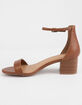 CITY CLASSIFIED Ankle Strap Stacked Tan Womens Heeled Sandals image number 3