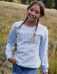 FULL TILT Brooklyn Girls Boyfriend Crewneck Sweatshirt image number 1