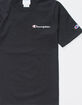 CHAMPION Embroidered Script Logo Black Mens T-Shirt image number 2