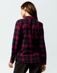 DESTINED Two Pocket Boyfriend Burgundy Womens Flannel Shirt image number 3
