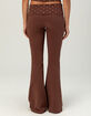 FULL TILT Polka Dot Womens Fold Over Flare Pants image number 4