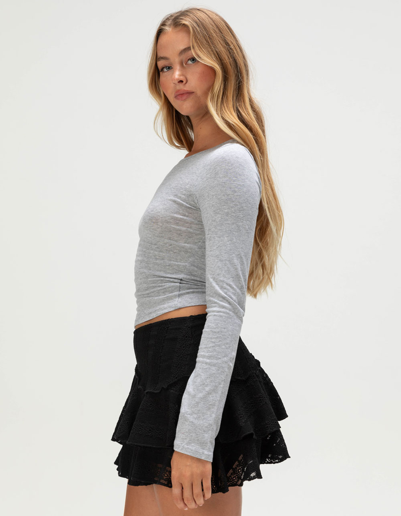 TILLYS Womens Long Sleeve Baby Tee image number 2